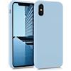 kwmobile Custodia Compatibile con Apple iPhone X Cover - Back Case per Smartphone in Silicone TPU - Protezione Gommata - celeste pastello