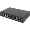 Intellinet Fast Ethernet Switch a 6 porte con 4 porte PoE (1 x High-Power PoE) I-SWHUB 60W6POE