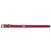 CAMON COLLARE PIATTO PELLE VITELLO ROSSO 15 X 280 MM R823