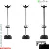 Elleci Office TREE Appendiabito con componenti in plastica nera struttura in metallo verniciato NERO GRIGIO O CROMATA