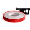 4R Quattroerre.it, Strisce Adesive Rifrangenti, Ideali per Personalizzare i Cerchi della Moto, Migliorano la Visibilità, Con Applicatore, Durature e Resistenti, Colore Rosso, 7 millimetri x 6 metri