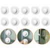 MOROBOR 20 maniglie adesive rotonde in plastica per cassetti da cucina, bagno, senza fori, colore: bianco