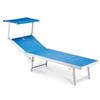 Garden Friend Lettino con copertura Ibiza - 36 x 186 x 59 cm - alluminio-texilene - blu - Garden Friend (unità vendita 1 pz.)