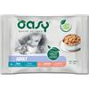 Oasy Multipack Adult Bocconcini in salsa 4 x 85 gr - Pesce tonno e salmone - 1° ORDINE? scegli lo sconto BZR5 / BZR20 + 200 punti fedeltà