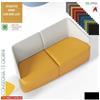 Elleci Office IKEBANA poltrone componibile 2 posti rivestimento tessuto MINI e imbotiture ingnifugo Class 1IM