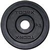 TOORX Disco in ghisa gommata da 10 kg. Foro 25 mm adatto a bilancieri e manubri con misure diametro standard italiano da 25mm