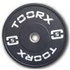 TOORX Disco Bumper Training Absolute 5 kg nero-bianco con boccola svasata in acciaio inox diametro 45 cm