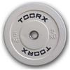 TOORX Disco Bumper Challenge 5 kg Ø 45 cm Bianco con Boccola Inox Svasata - Foro ø 50mm