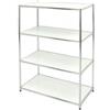 SERENA GROUP Libreria Easy System - 4 ripiani - acciaio cromato - 80x40x120 cm - bianco - Serena Group (unità vendita 1 pz.)