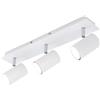 Briloner Leuchten - Plafoniera LED da soffitto con 3 faretti orientabili, adatta per 3 lampadine GU10 da max. 40 Watt non incluse, Lampada da soffitto moderna per cucina o salotto, Metallo bianco