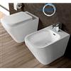 IDEAL STANDARD Sanitari filo muro Ideal Standard Tonic II vaso AquaBlade, bidet e coprivaso rallentato
