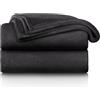 Blumtal Coperta Pile 130x150cm - Coperta Plaid divano super morbida - Coperta Divano certificata OKEO-Tex - plaid singolo pile - in antracite