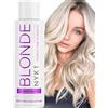 NYK1 Shampoo Biondo (500 ml) Shampoo Argento Senza Solfati per Capelli Biondi - Anti Tono Giallo Shampoo Viola Toner per Donne