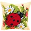 VERVACO Kit Cuscino Punto Croce Coccinella Set Ricamo Principianti Cuscini Gobelin Decorativi ca. 40 x 40 cm Accessori per Lavoretti Creativi DIY Casa Decor Hobby Adulti Cross Stitch