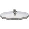 Daylight D52107 - Base da Tavolo per Lampade Slimline - Base Ponderata 2,35 kg, Metallo, Acciaio Inox Spazzolato, Ø 22 cm, Antiscivolo e Antigraffio