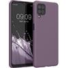 kwmobile Custodia Compatibile con Samsung Galaxy A12 Cover - Back Case per Smartphone in Silicone TPU - Protezione Gommata - uva
