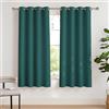 PONY DANCE Tende Camera da Letto Decorazioni Tenda Natalizie Oscurante ad Anelli Curtains Termiche Isolanti per Interni e Salotto 2 Pezzi L 140 x A 175 cm, Verde Scuro
