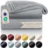 Blumtal Coperta Pile 130x150cm - Coperta Plaid divano super morbida - Coperta Divano certificata OKEO-Tex - plaid singolo pile - in grigio