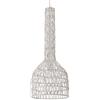 LUSSIOL Laila Sospensione, Bianco, ø 23 x H 60 cm