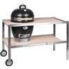 Monolith Tavolo in Acciaio e Legno Teak per Kamado Grill Monolith Classic