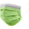 GIMA SPA MASCHERINA FACCIALE CHIRURGICA A 3 VELI COLORE VERDE