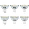 DiCUNO Lampadina LED MR16 GU5.3 5W, Non dimmerabile, Lampadine LED spot, Equivalente alogeno 50W, 500LM, Bianco freddo 6000K, AC/DC 12V, angolo del fascio di 120 °, 6 Pezzi