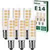 Tailcas 6 Pezzi Lampadina Led E14 Luce Calda 3000k, 5W Equivalenti a 50W Incandescenza, 500LM Nessun Sfarfallio Non Dimmerabili, AC230V, E14 Edison Lampadine Mais per Lampadario Plafoniera cappa cucina
