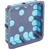 Debflex 718868 Box portaoggetti elettrico impermeabile per esterni, Encastree Stop Air, 170 x 170 x 40 + Debflex-718868, grigio/blu/bianco