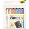 Folia Kim Kranholdt - Set di 6 pennarelli gesso, colori assortiti