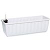 Dehner - Fioriera Aqua-Flor Plus con Sistema di irrigazione, ca. 58.5 x 22 x 19 cm, Plastica, Bianco