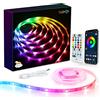 TASMOR Dream Color Striscia LED 5M, TASMOR RGB+IC 5050 LED Striscia Musica, Controllato da APP, 16 Milioni Colori per Luminosa LED per Camera con 40 Tasti Telecomando Nastri Decorativa per Feste