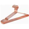 Amber Home 10 Pezzi 43cm di Grucce Appendiabiti in Ferro Metallico Rosso Rame Oro Rosa per Completo, Magliette, Camicie, Giacche, Abiti, Vestito, Scanalature Antiscivolo, Forte e Resistente