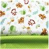 FUYA - Tessuto di cotone per patchwork con motivo con scimmie, 160 x 100 cm, 2 pezzi, per la decorazione di indumenti e lenzuola per bambini