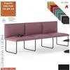 Elleci Office DOMINO poltrone attesa tre posti COMPONIBILE rivestimento tessuto KING-FLEX class 1 IM