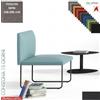 Elleci Office DOMINO poltrone attesa singola COMPONIBILE rivestimento tessuto MINI class 1 IM