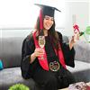 Bombo Bicchiere per Laureata in vetro con portabicchiere, un regalo originale e divertente per festeggiare una Laurea, ml 270