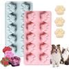 QUMENEY 2PC DIY Mini Silicone Animal Paw Stampo da forno per animali domestici, dolcetti per cani fatti in casa riutilizzabili per forno microonde lavastoviglie