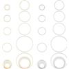 PH PandaHall 160pz Cornici per Orecchini Anelli di Collegamento Orecchini, 10/12/14/16/18/20/22/30mm Anelli per Ciondoli Oro Argento Pendenti a Cerchio per Gioielli Collana Fai Da Te