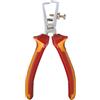 kwb VDE Pinza spelacavi 160 mm 398020, secondo DIN ISO 5743, regolabile in continuo, tagliente extra affilato, testato VDE GS