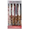 3 Claveles Coltelli da cucina per carne | Coltelli da tavola per bistecca 11,5 cm. Set coltelli professionali da tavola cucina manico in legno. Set 4 coltelli cucina professionali