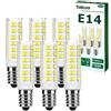 Tailcas Lampadina LED E14 5W, Luce Fredda 6000K Lampade LED di mais 500LM, Equivalenti a 50W Incandescenza, Nessun Sfarfallio Non Dimmerabile, AC220-240V,6 Pezzi