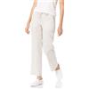Amazon Essentials Pantaloni a Gamba Larga con Coulisse in Misto Lino dalla Vestibilità Comoda (Disponibili in Taglie Forti) Donna, Grigio Righe Verticali, S