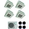 Daikin CONDIZIONATORE DAIKIN QUADRI SPLIT CASSETTA 4 VIE FULLY FLAT 9000+9000+9000+9000 BTU COMANDO FILO E GRIGLIA 4MXM68A9 A+++