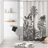 Douceur d'Intérieur DOV19 COCOTY Tenda Doccia con Ganci, 100% Poliestere, 180 x 200 CM