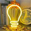 UExnkj-Y Insegna al Neon Lampadina,Insegna al neon a forma di lampadina Batteria o USB Alimentato Per la Decorazione Della Festa di Natale del Bar Della Sala Giochi Della Camera da Letto