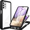 CENHUFO Cover Samsung A32 5G, Custodia Samsung A32 5G Antiurto 360 Gradi con Protezione Schermo Integrata Rugged Trasparente Case Doppia Faccia Fronte Retro Cover per Samsung Galaxy A32 5G - Nero