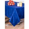ESSE HOME -Confestyl - Tovaglia Copritavolo - Rettangolare x 6 Persone - Fiandra Jacquard Puro Cotone - Prodotto Artigianale - Iris 598 (150x180, Tovaglia Blu)
