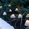 Lights4fun Luci Solari a Picchetto con 12 Funghi LED Bianchi Caldi per Esterni