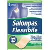 Hisamitsu Salonpas Flessibile Empiastro Medicato 105mg Salicilato di Metile + 31,5mg Levomentolo Dolori Muscolari e Articolari, 5 Cerotti 7 x 10 cm