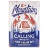 Nostalgic-Art Targhe Vintage, Mountains Are Calling - Idea Regalo per Amanti delle Escursioni, in Metallo, Design Retro per Decorazione, 20 x 30 cm